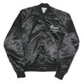 CAPRICORN Mens Black Button Nylon Bomber Jacket S Hazel Sunnyvale Graffiti