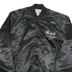 CAPRICORN Mens Black Button Nylon Bomber Jacket S Hazel Sunnyvale Graffiti