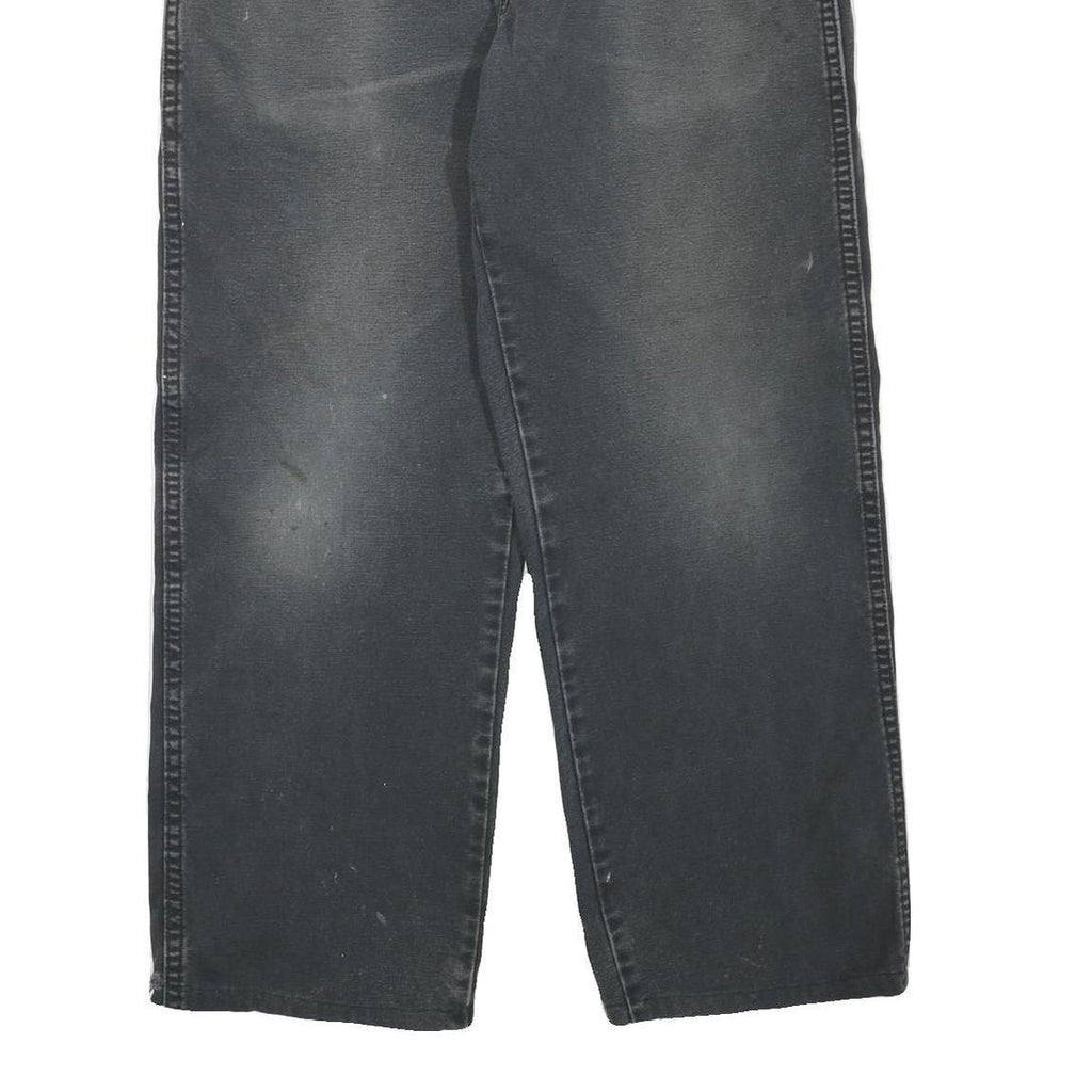 DICKIES Mens Cotton Blend Black Regular Straight Trousers W34 L26 Workwear