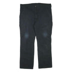 DICKIES Womens Regular Fit Black Cotton Blend Straight Leg Trousers W40 L30