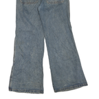 Womens Blue Regular Fit Wide-Leg Denim Jeans Cotton Blend W30 L29 Classic Style
