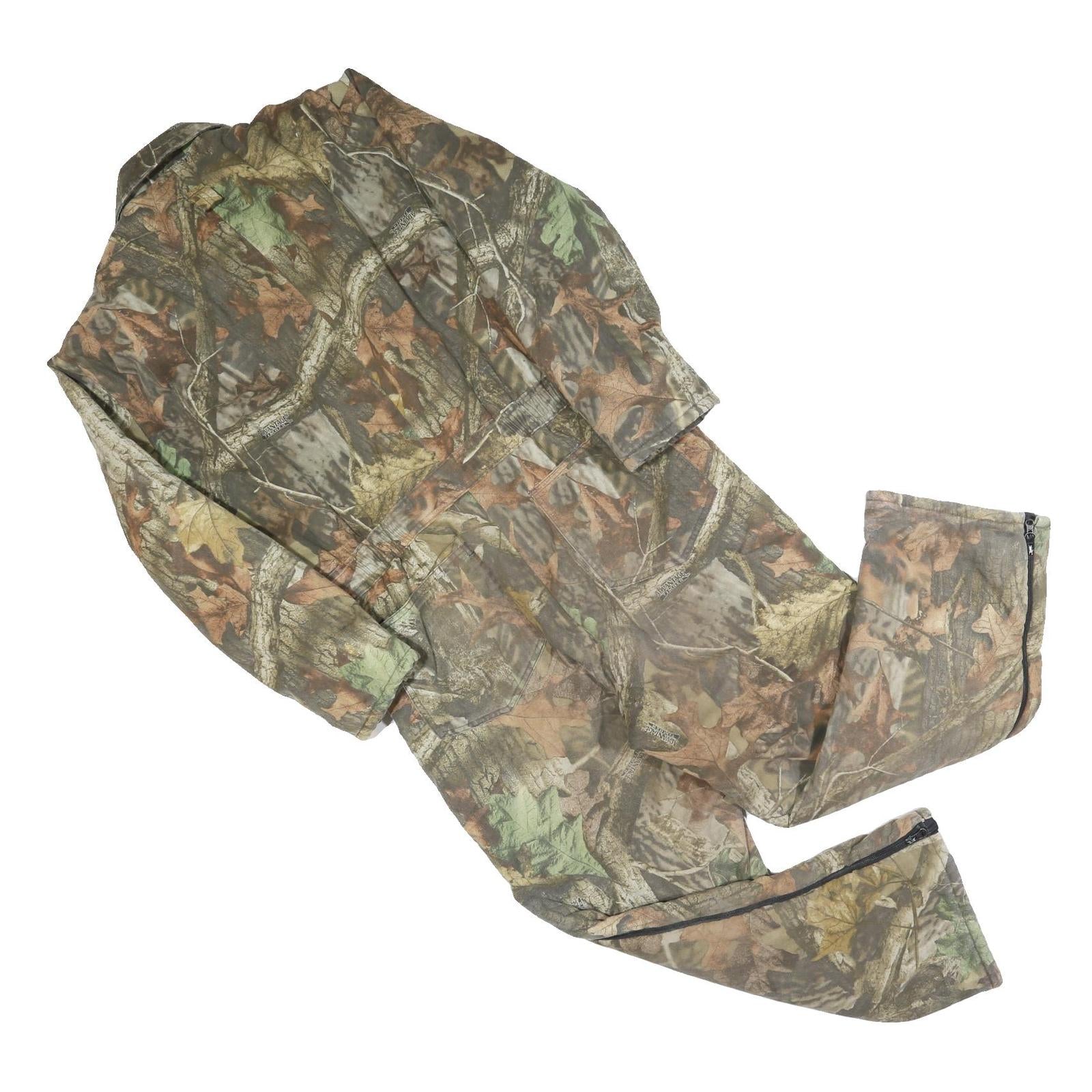 WALLS Mens Green & Brown Camouflage Cotton Blend Dungarees M W36 L26 Outdoor