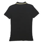 VERSACE JEANS Mens Black & Gold Short Sleeve Plain Polo Shirt XS VJ Logo