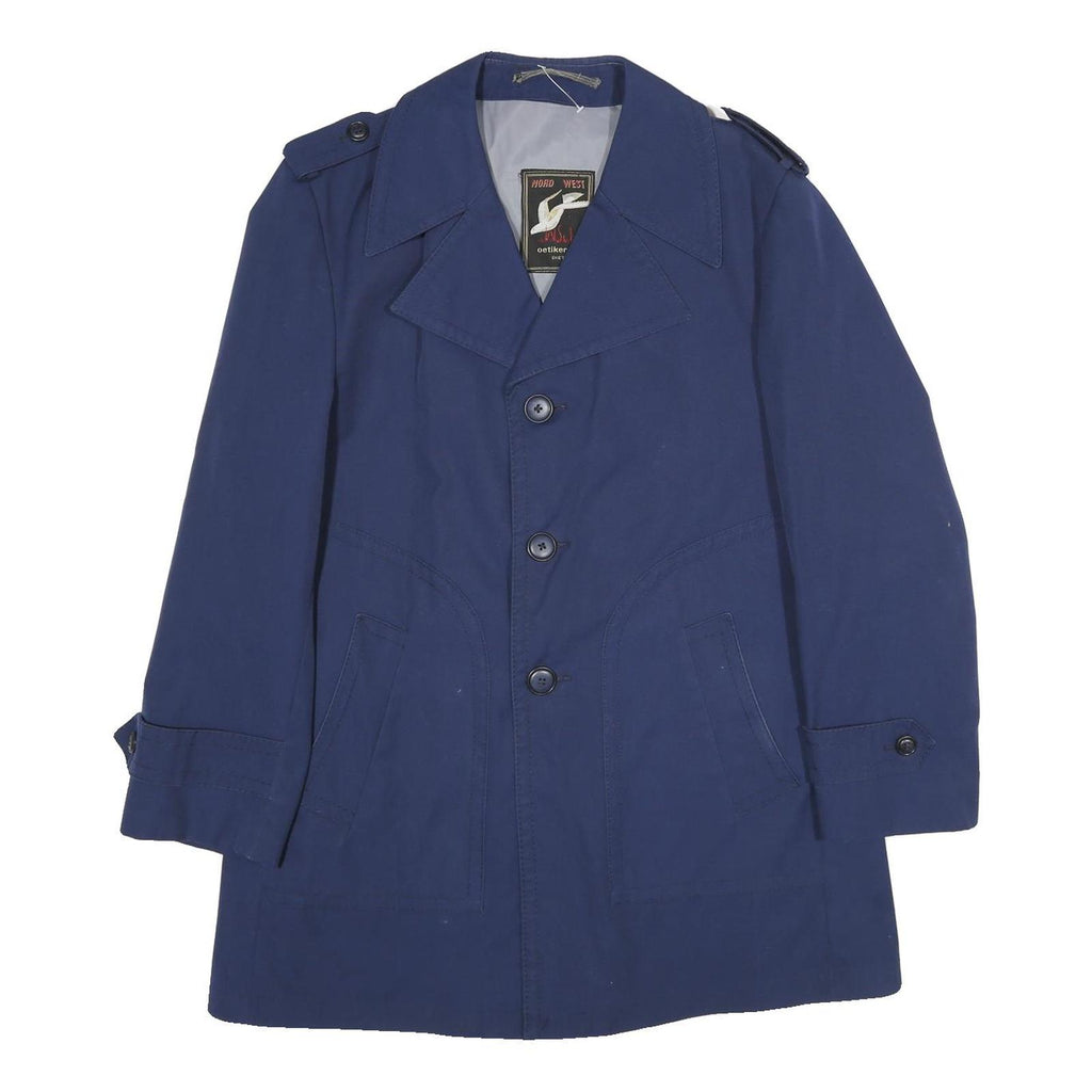 NORD WEST Mens Blue Classic Jacket M Polyester Blend Button Closure Formal