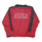 NIKE Womens Red & Black Plain Nylon Track Jacket UK 10 Zip Sportswear