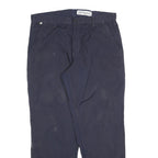 CARHARTT Mens Cotton Blend Navy Relaxed Straight Trousers W36 L32 Workwear