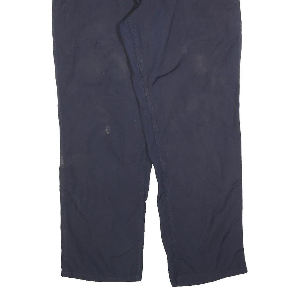 CARHARTT Mens Cotton Blend Navy Relaxed Straight Trousers W36 L32 Workwear