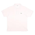 LACOSTE Mens White Short Sleeve Plain Polo Shirt M Classic Cotton