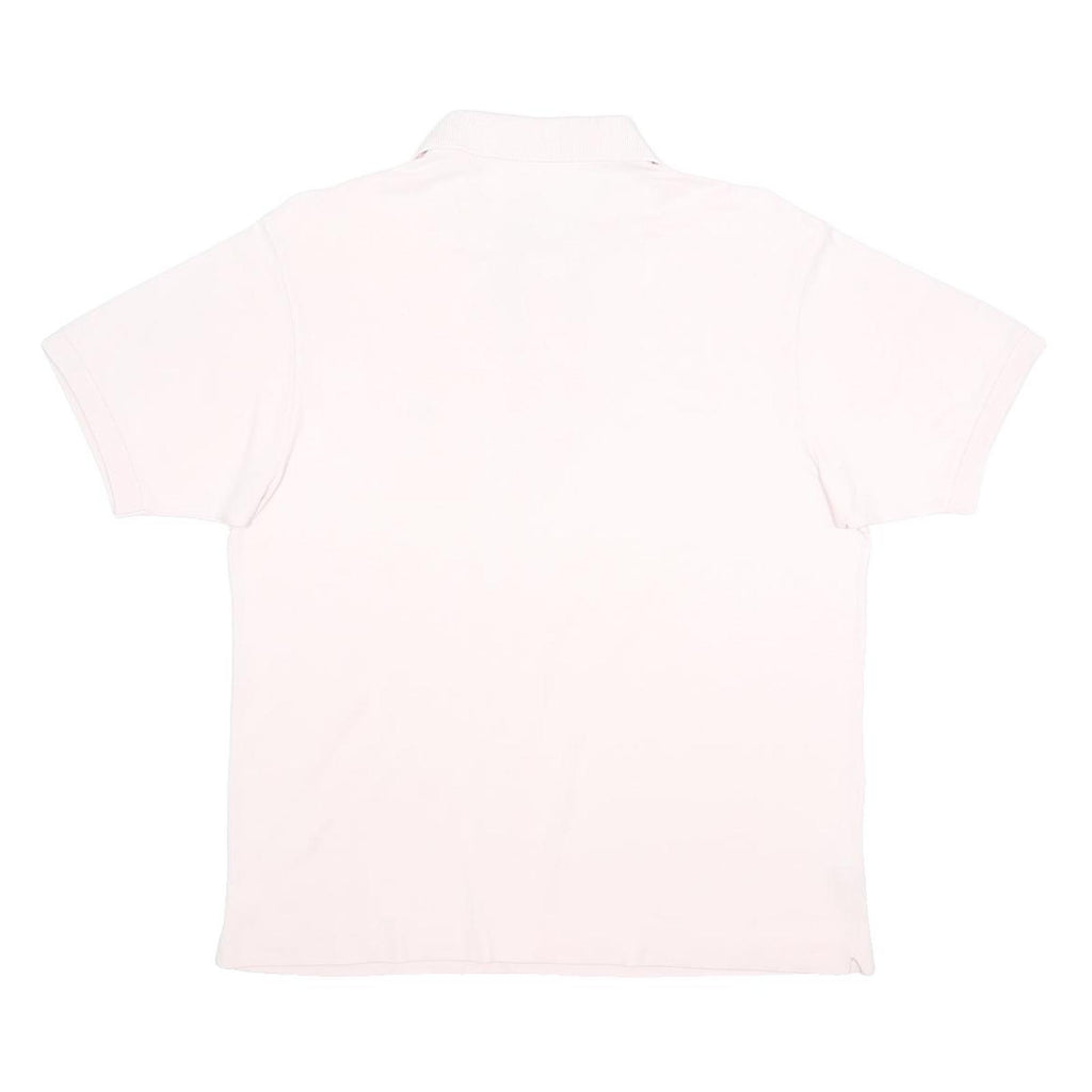 LACOSTE Mens White Short Sleeve Plain Polo Shirt M Classic Cotton