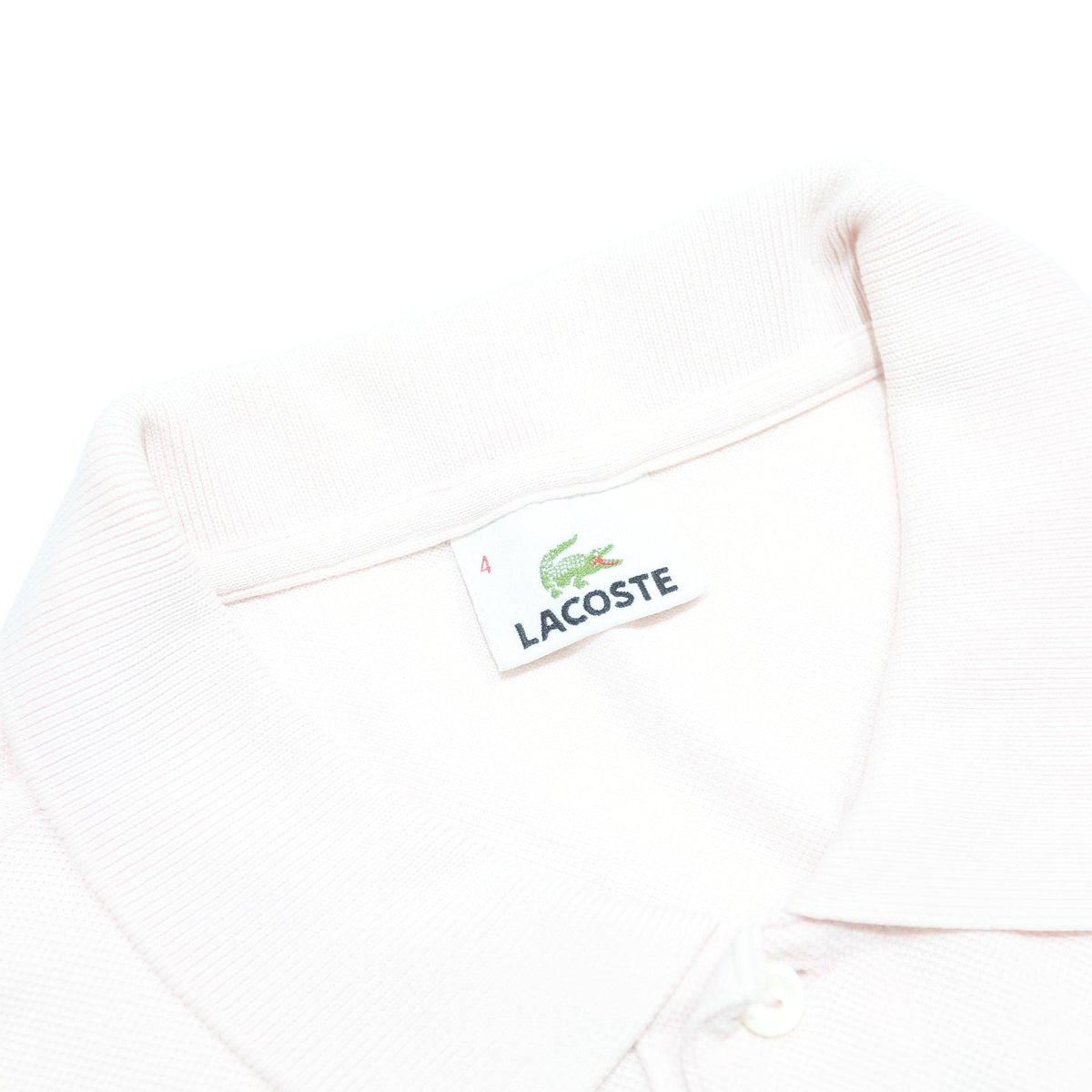 LACOSTE Mens White Short Sleeve Plain Polo Shirt M Classic Cotton
