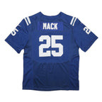 NIKE Mens Blue NFL Jersey 2XL Short Sleeve Crew Neck Mack Number 25 Sports