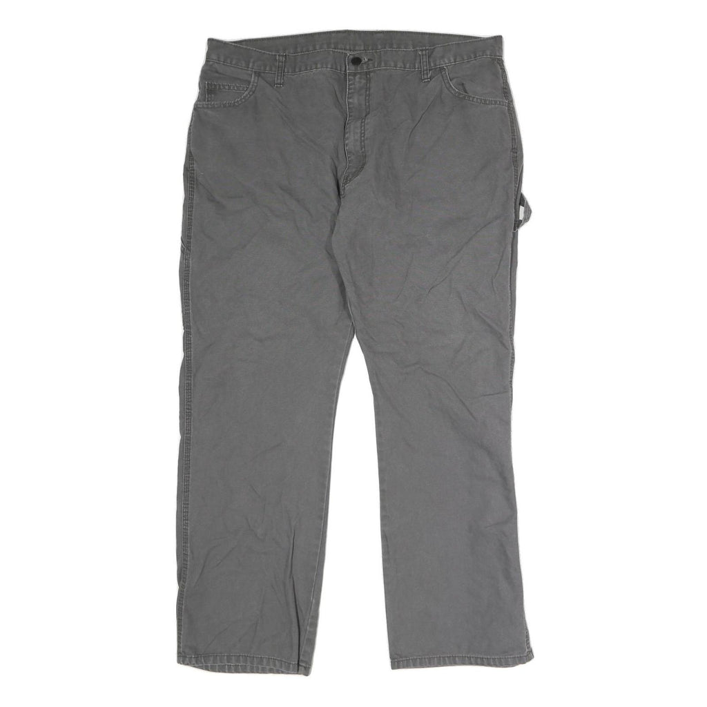 DICKIES Mens Grey Regular Fit Straight Cotton Blend Jeans W40 L27 Workwear