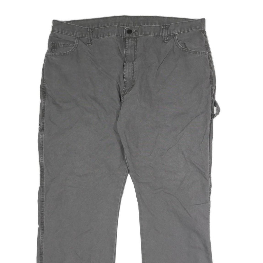 DICKIES Mens Grey Regular Fit Straight Cotton Blend Jeans W40 L27 Workwear