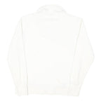 CARHARTT Womens White Cotton Blend Jacket UK 14 Zip Plain Casual Zip-Up
