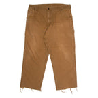 CARHARTT WIP Single Knee Carpenter Mens Canvas Trousers Brown Straight W38 L26