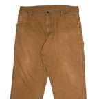 CARHARTT WIP Single Knee Carpenter Mens Canvas Trousers Brown Straight W38 L26