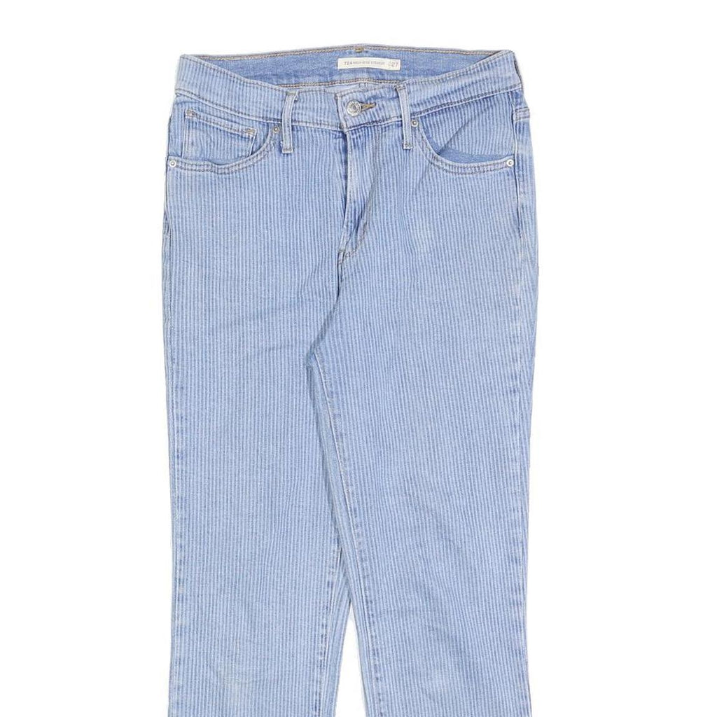 LEVI'S 724 Womens Jeans Blue Regular Straight Denim Light W27 L26 Zip Cotton