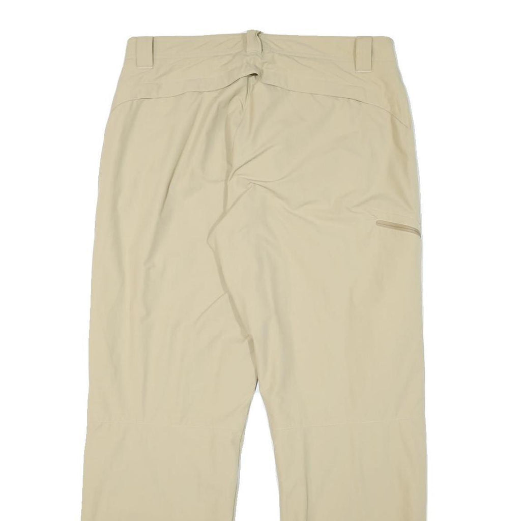 ODLO Mens Beige Polyester Blend Regular Leg Trousers W33 L30 Outdoor Active Wear