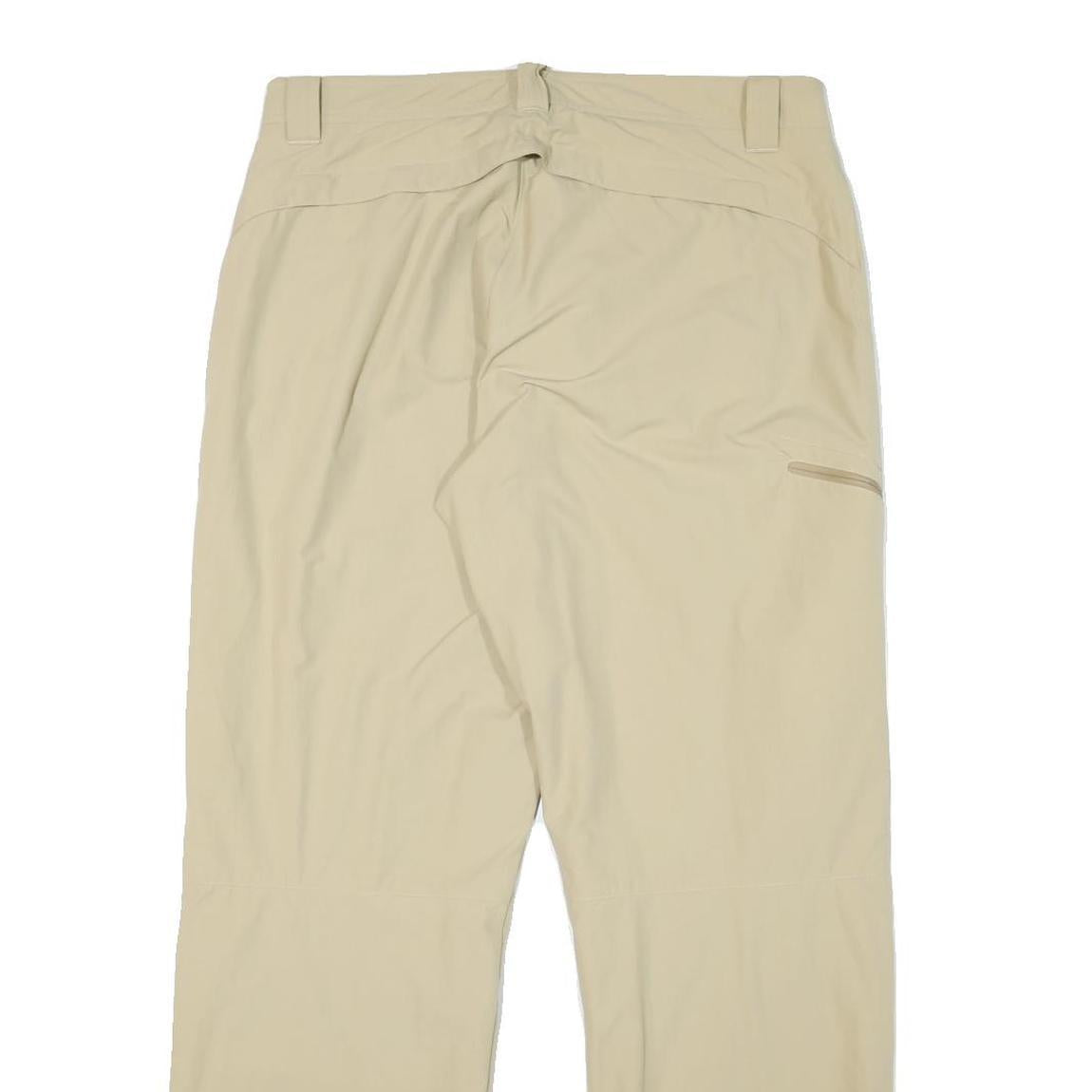 ODLO Mens Beige Polyester Blend Regular Leg Trousers W33 L30 Outdoor Active Wear