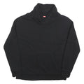 DKNY Womens Black Cotton Blend Pullover Sweatshirt S High Neck Logo