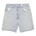 FADED GLORY Mens Denim Blue Casual Shorts XL W34 Cotton Blend Classic Fit