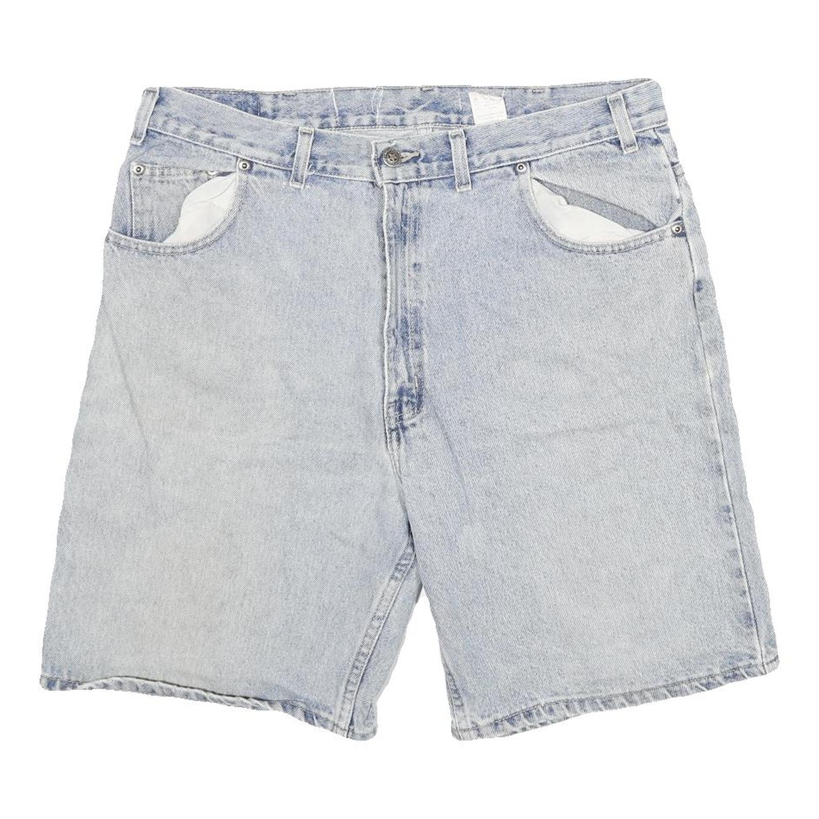 FADED GLORY Mens Denim Blue Casual Shorts XL W34 Cotton Blend Classic Fit