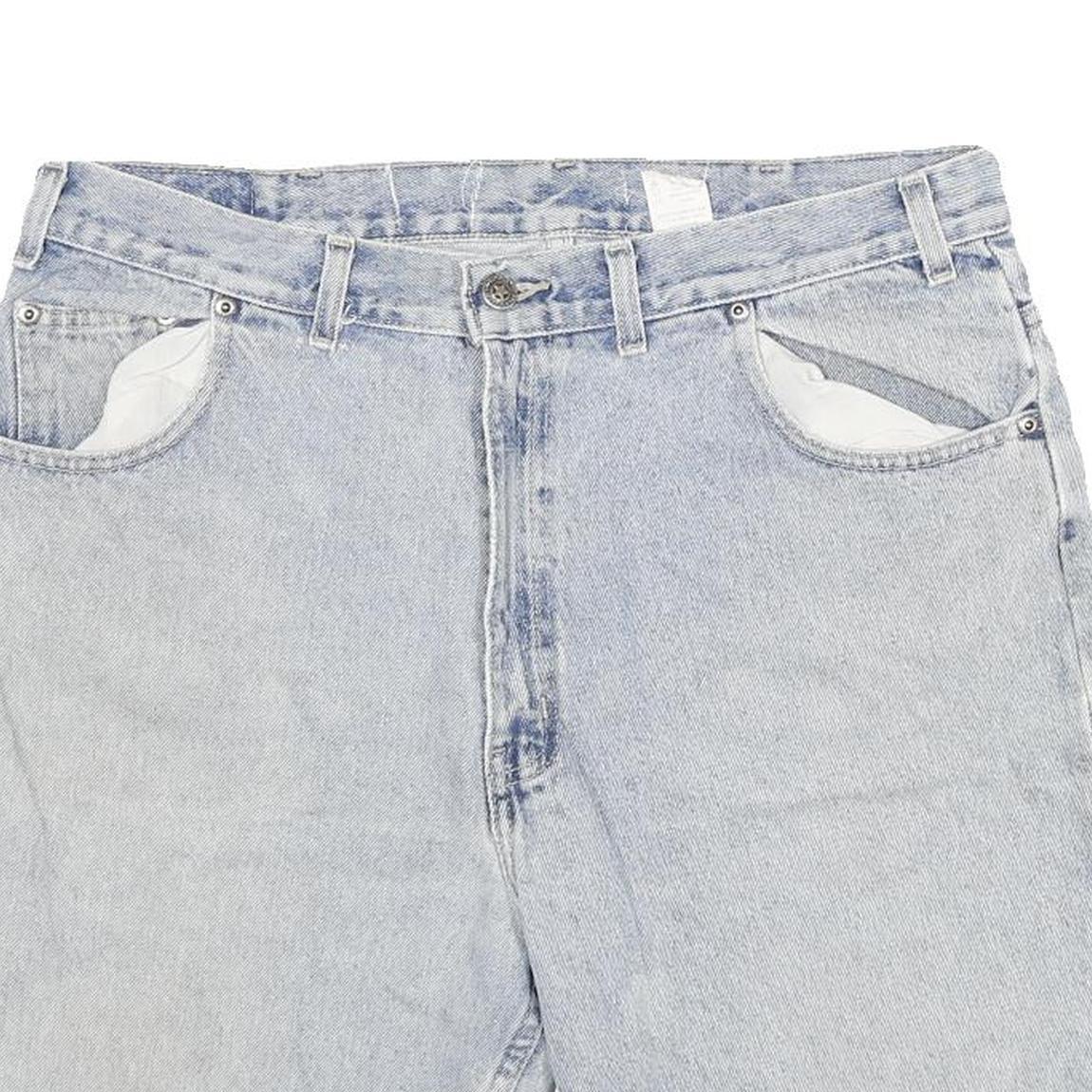 FADED GLORY Mens Denim Blue Casual Shorts XL W34 Cotton Blend Classic Fit