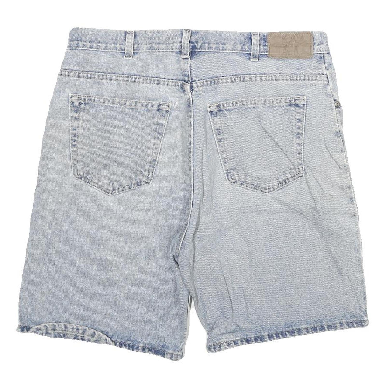 FADED GLORY Mens Denim Blue Casual Shorts XL W34 Cotton Blend Classic Fit