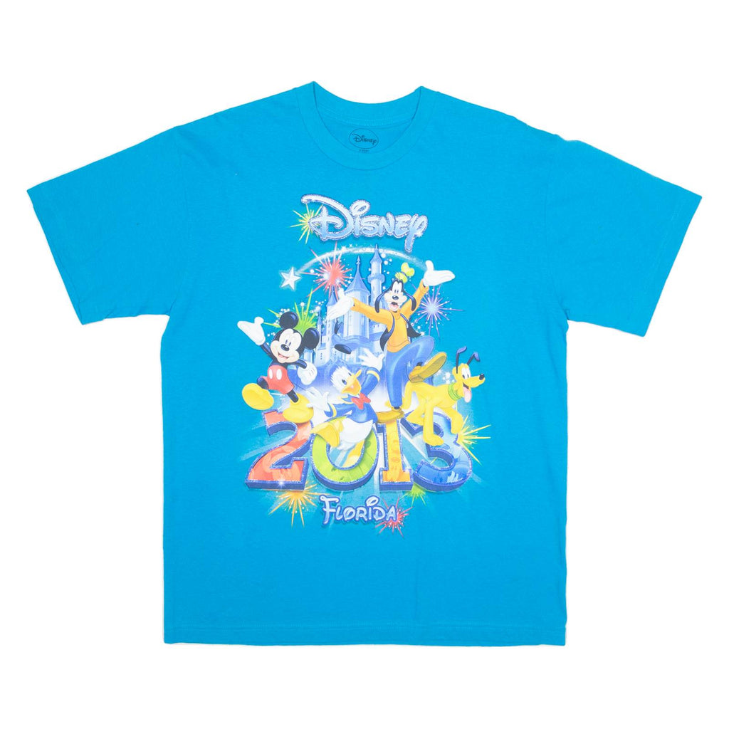 DISNEY Florida Mens T-Shirt Blue USA L