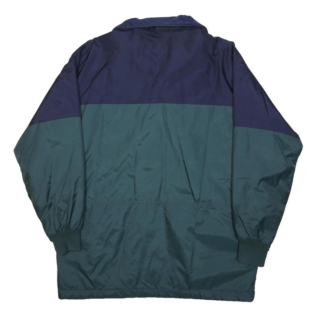 COLUMBIA Mens Blue & Green Zip Jacket M Polyester Reversible Outdoor