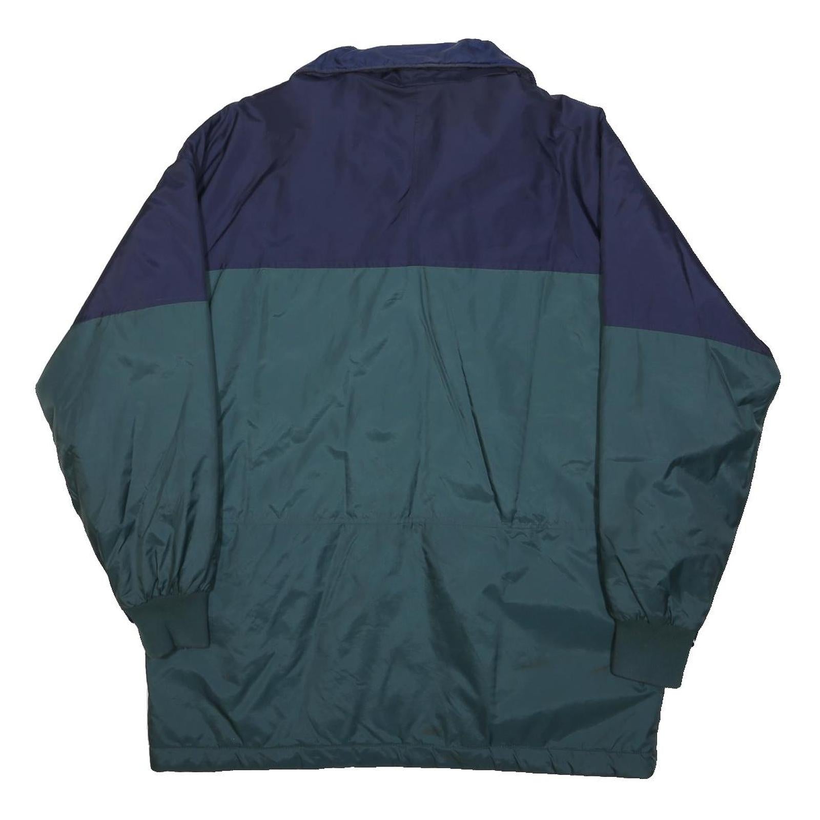 COLUMBIA Mens Blue & Green Zip Jacket M Polyester Reversible Outdoor