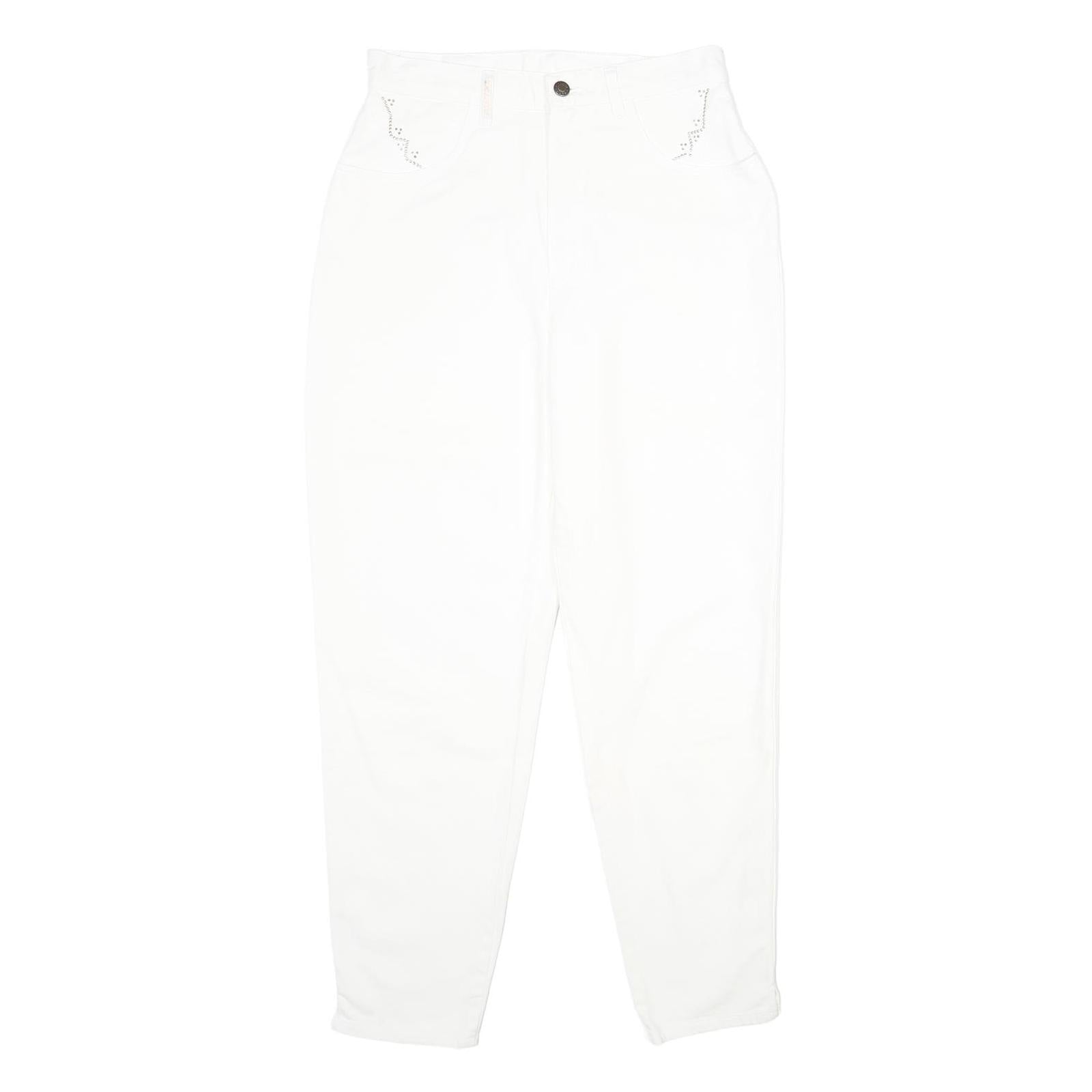 BERRI SPORTS Womens Jeans White Classic Straight Denim W30 L30 Stylish Comfort