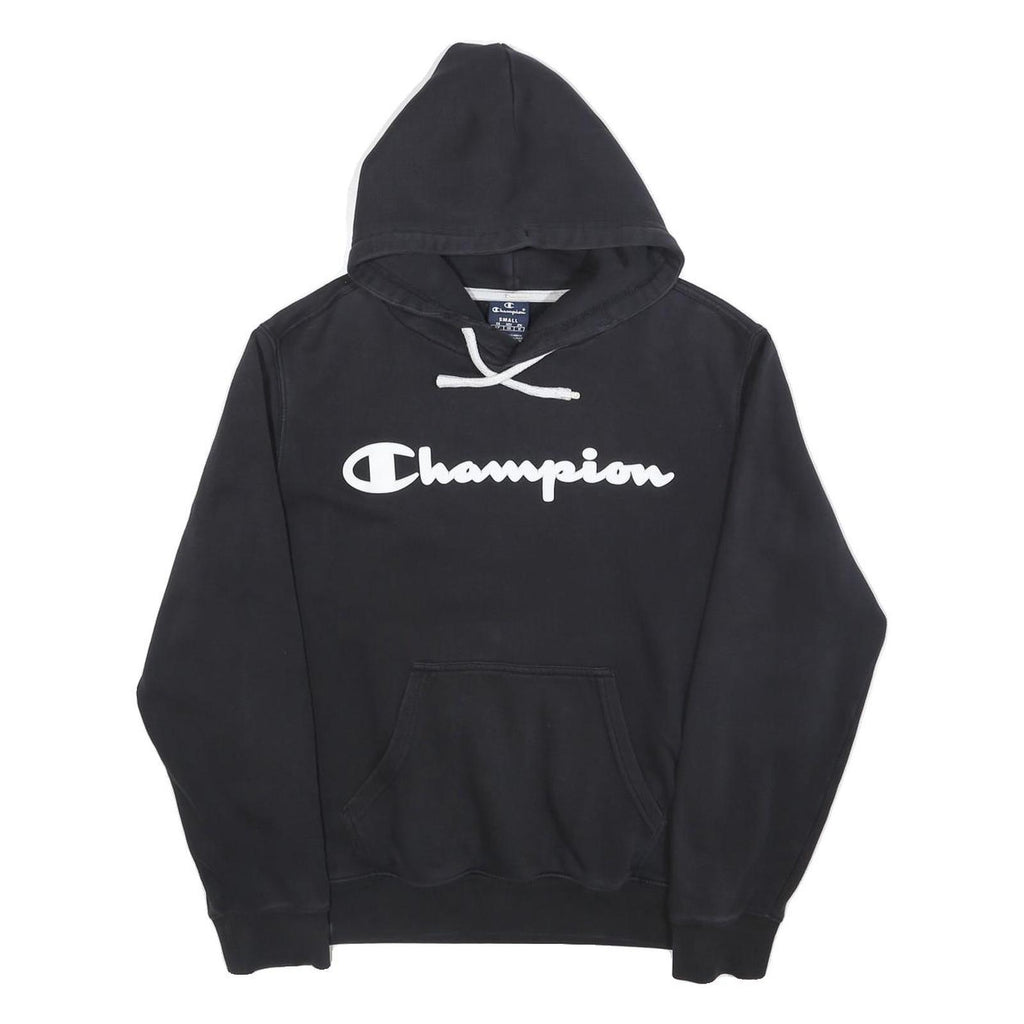 CHAMPION Mens Black Hoodie S Classic Pullover Cotton Blend Sport Casual
