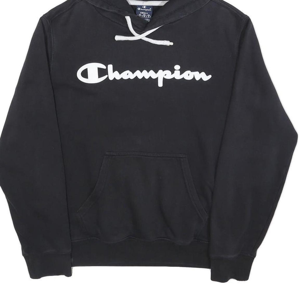 CHAMPION Mens Black Hoodie S Classic Pullover Cotton Blend Sport Casual