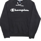 CHAMPION Mens Black Hoodie S Classic Pullover Cotton Blend Sport Casual