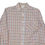 Mens Shirt Orange Check Long Sleeve S