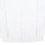 RESISTO Mens White & Grey Striped Shirt L Cotton Long Sleeve Formal Button