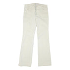 L.E.I Womens Regular Fit Cream Jeans Denim W32 L31 Zip Pocket Detail