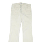L.E.I Womens Regular Fit Cream Jeans Denim W32 L31 Zip Pocket Detail