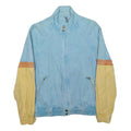 POOH JEANS Womens Blue & Yellow Cotton Blend Jacket M Casual Zip Closure Denim