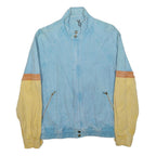 POOH JEANS Womens Blue & Yellow Cotton Blend Jacket M Casual Zip Closure Denim