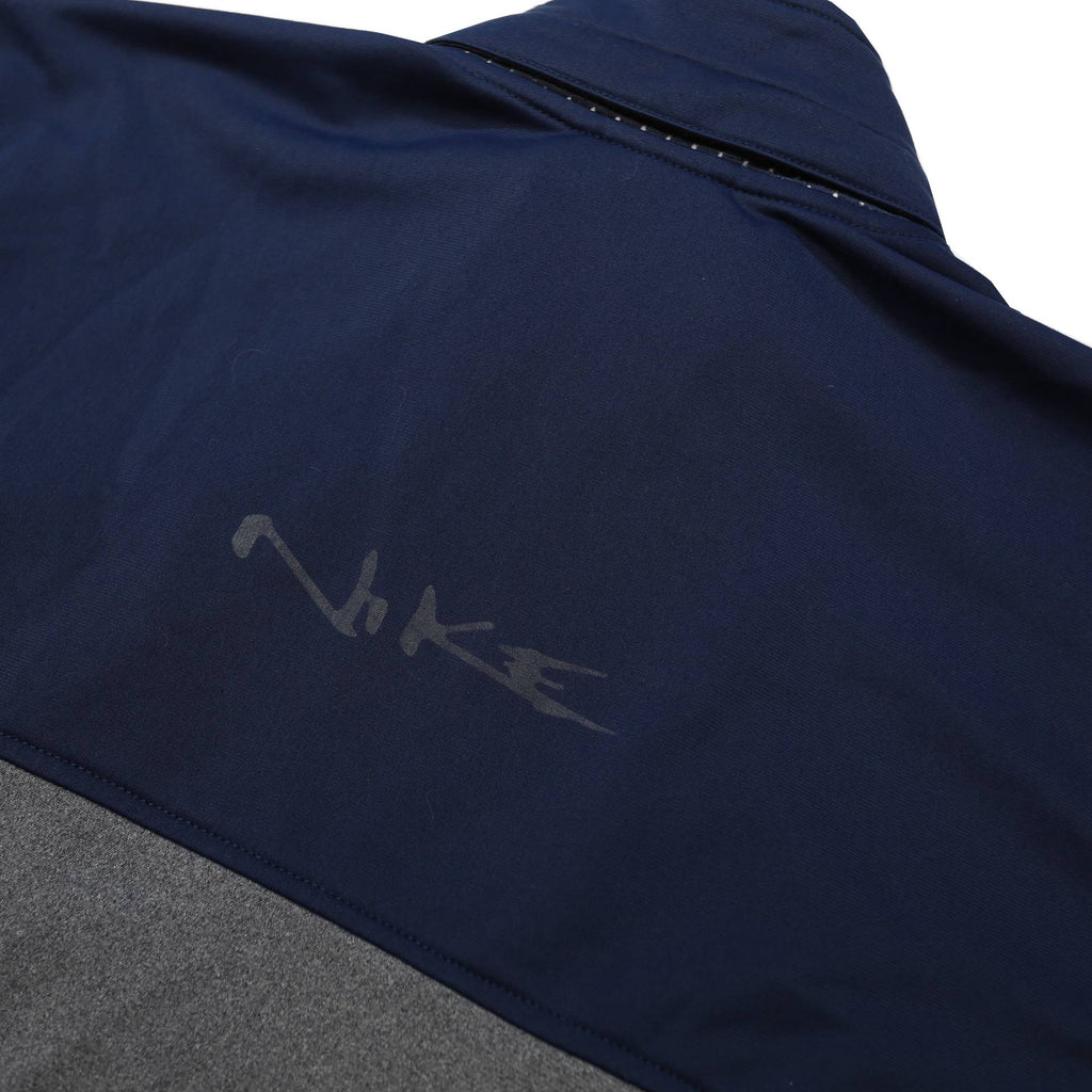 NIKE Mens Blue & Grey Zip Jacket S Cotton Blend Colourblock Casual Sportswear