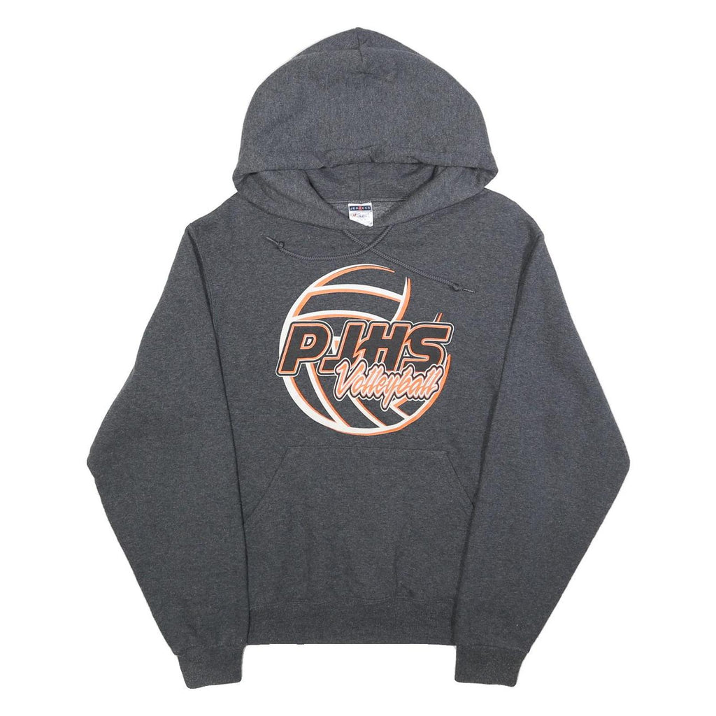 JERZEES Mens Grey PJHS Volleyball Pullover Hoodie S Sportswear Casual