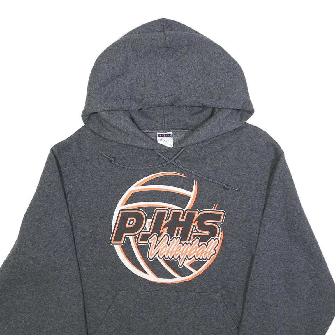 JERZEES Mens Grey PJHS Volleyball Pullover Hoodie S Sportswear Casual
