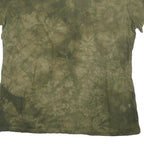 THE MOUNTAIN Womens Green Tie Dye Bear Graphic T-Shirt L Short Sleeve Crew Neck