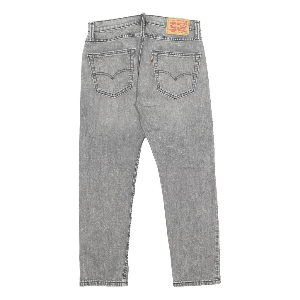 LEVI'S 502 Mens Jeans Grey Slim Straight Denim Light W31 L27 Classic Zip