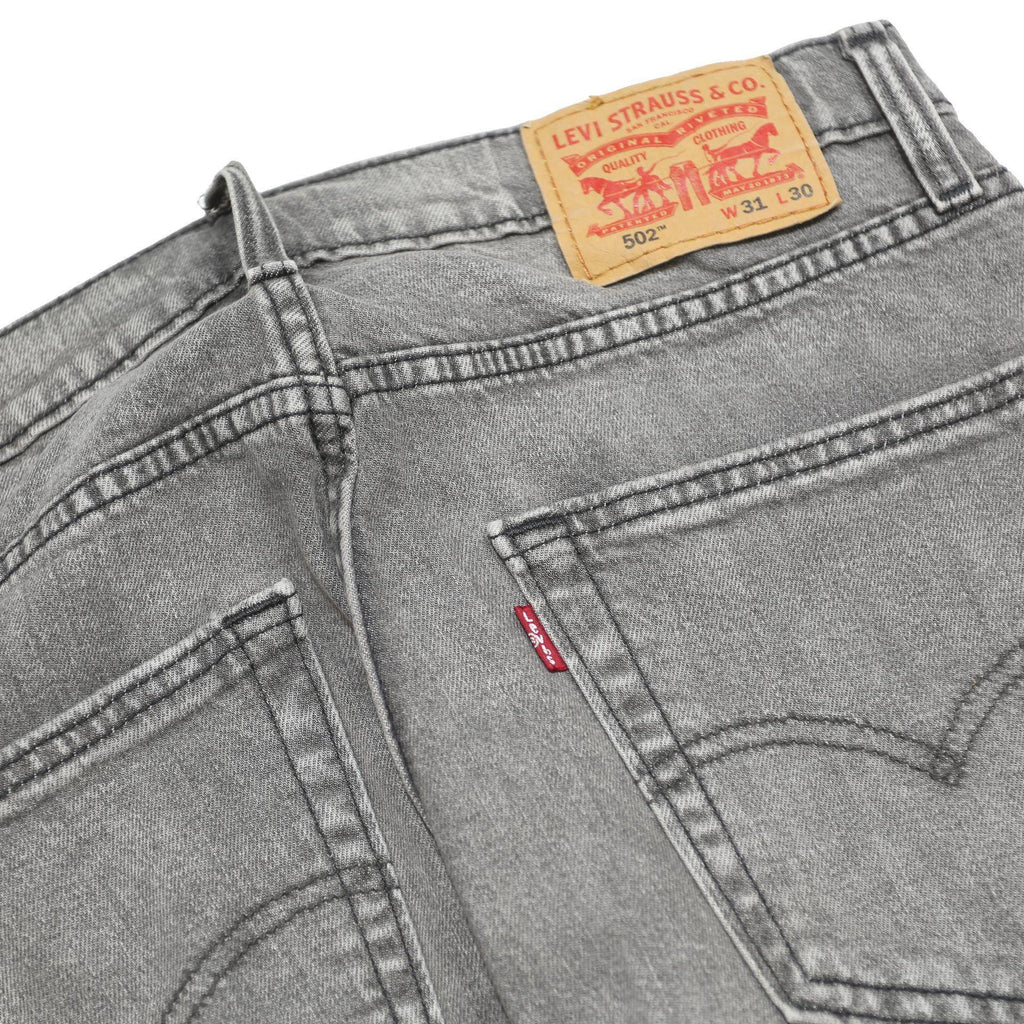 LEVI'S 502 Mens Jeans Grey Slim Straight Denim Light W31 L27 Classic Zip