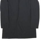 DKNY Mens Black Casual Jacket L Cotton Blend Button Closure Plain Style