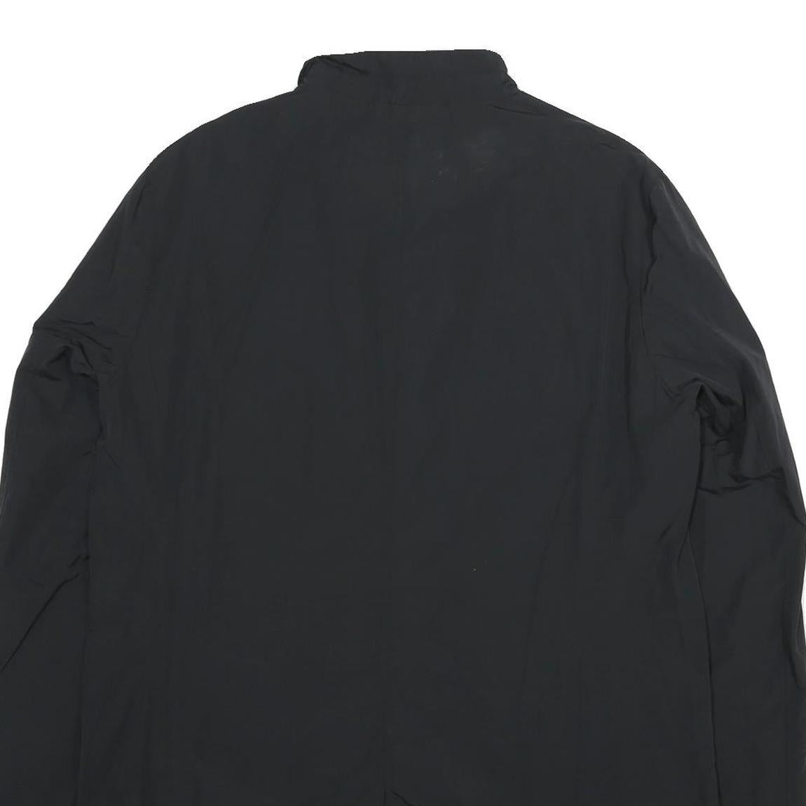 DKNY Mens Black Casual Jacket L Cotton Blend Button Closure Plain Style