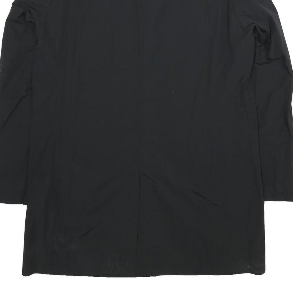 DKNY Mens Black Casual Jacket L Cotton Blend Button Closure Plain Style